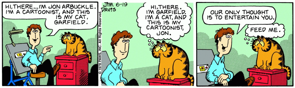 Der erste Garfield-Comic, Jim Davis, Copyright: Jim Davis, 