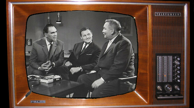 Gustav Knut und Harry Valerien begrüßen Max Schmeling in „Hallo Max“,