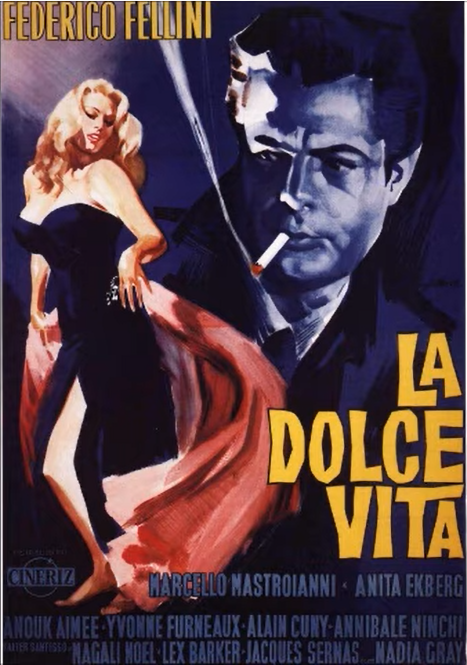 La Dolce Vita, das Süße Leben, Frederico Fellini, Marcello Mastroiani, Anita Ekberg,