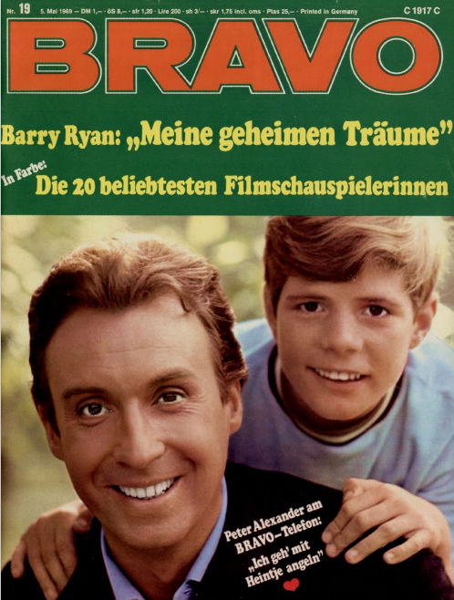 Bravo 19/1969, Titelfoto Peter Alexander und Heintje, Donnerstag ist Bravo-Tag bei SCHmusa.de