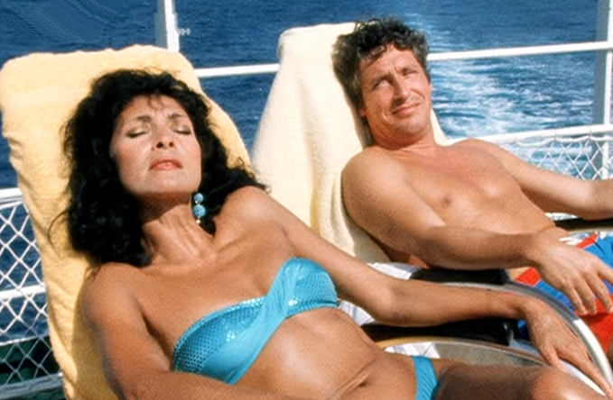 Dunja Raiter und Volker Brandt auf dem "Traumschiff" in der Folge "Bali" aus dem Jahr 1986.